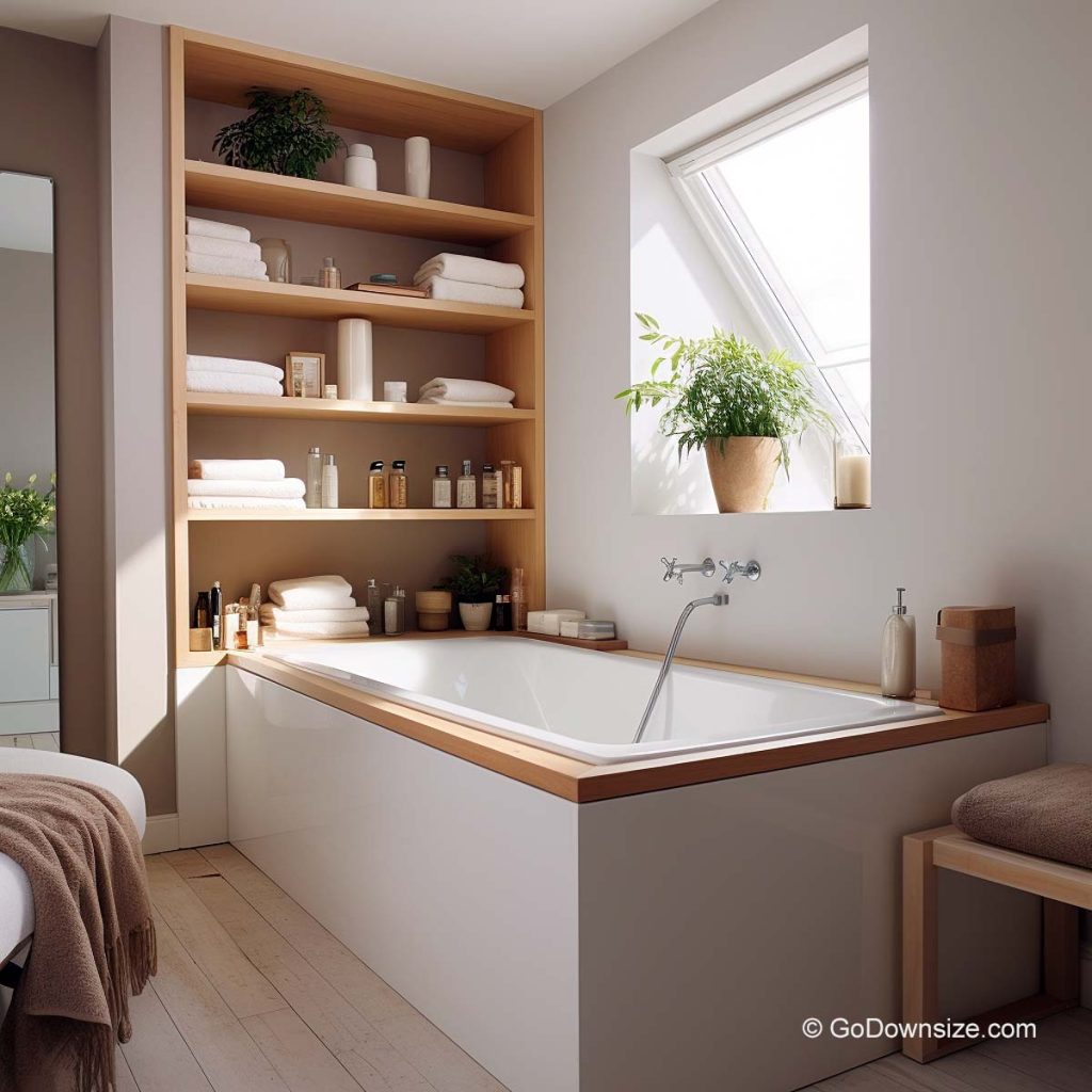 17 Amazing Bathtubs For Small Spaces (With Storage) | GoDownsize
