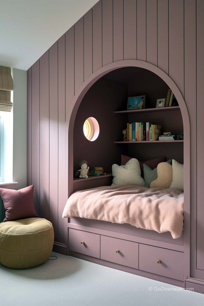 Dusty Rose Kids' Rooms: 22 Ideas for Small Spaces | GoDownsize