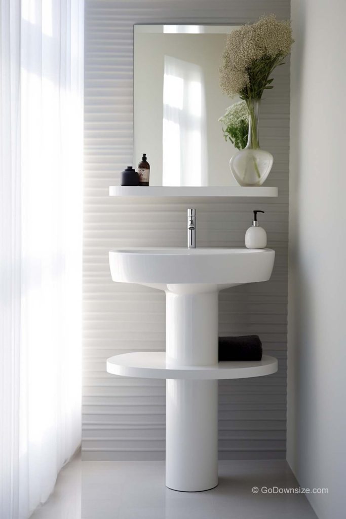 Pedestal Sinks For Small Bathrooms: 15 Beautiful Ideas | GoDownsize