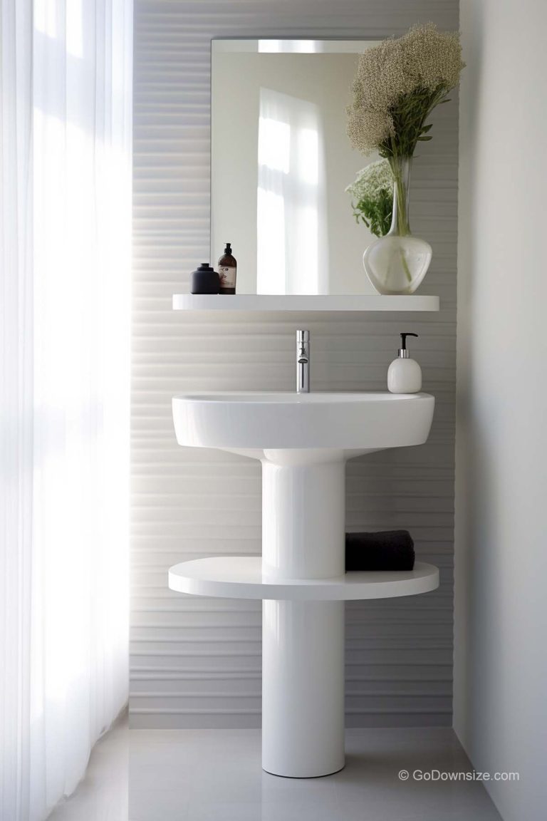 Pedestal Sinks For Small Bathrooms: 15 Beautiful Ideas | GoDownsize