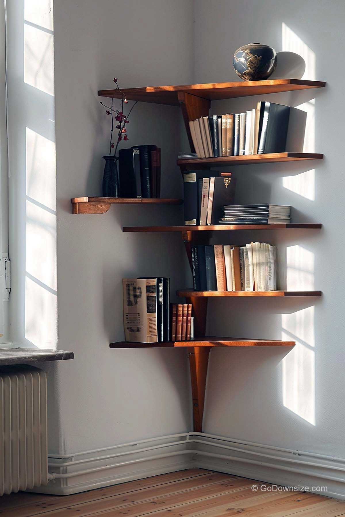 DIY wooden shelves