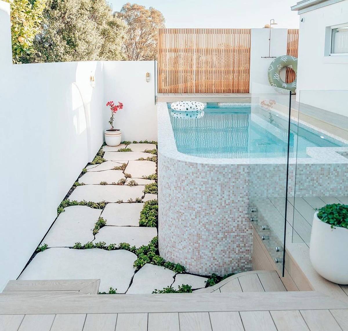 above-ground concrete pool