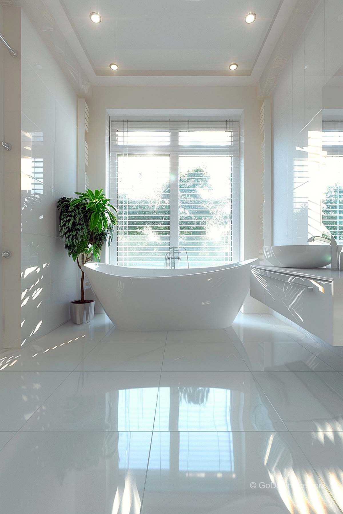 ceramic white floor tiles