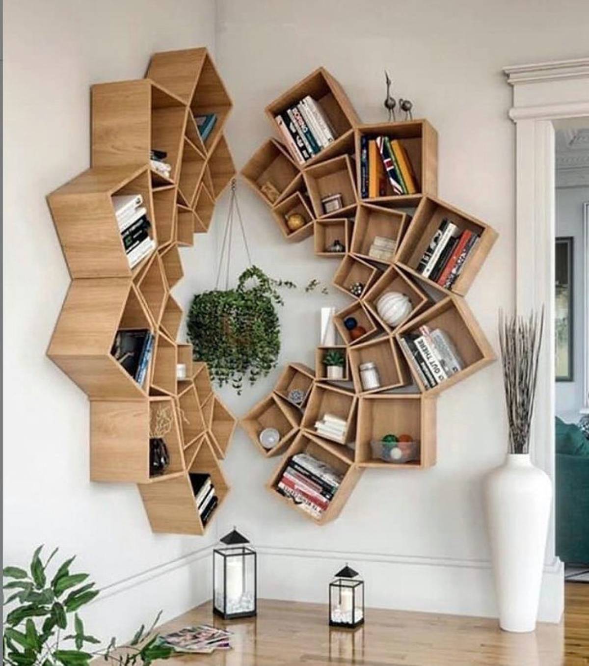 cubbies arranged on wall