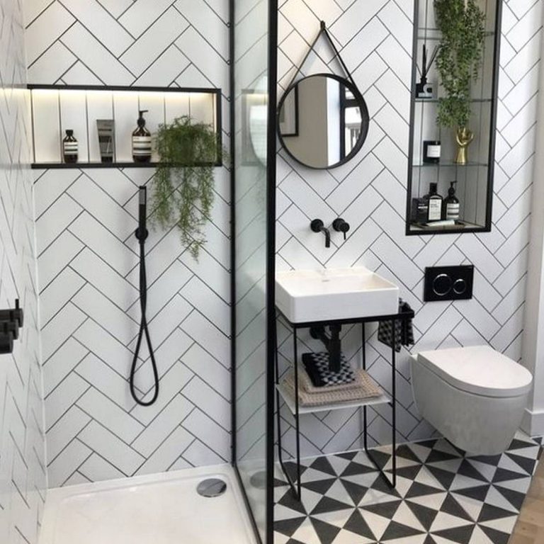 29 Small Black & White Bathrooms That Look Amazing | GoDownsize