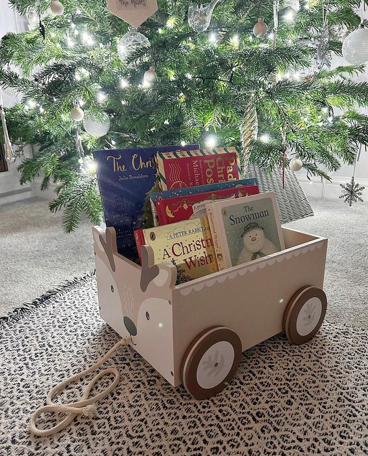playful bookcase with wheels