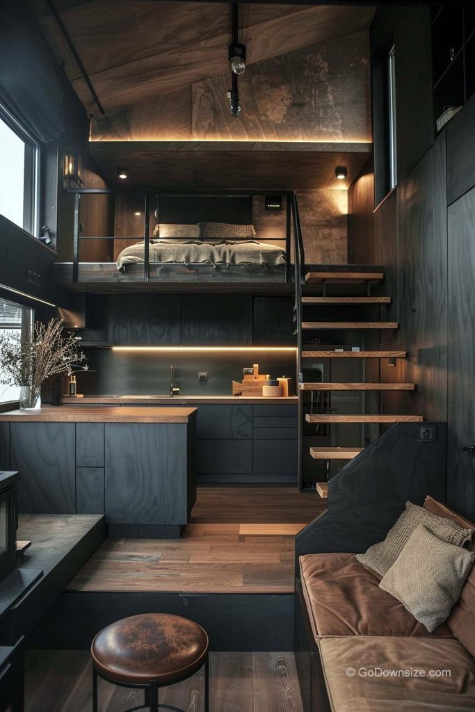 19 Tiny Houses With Stairs That REALLY Work | GoDownsize
