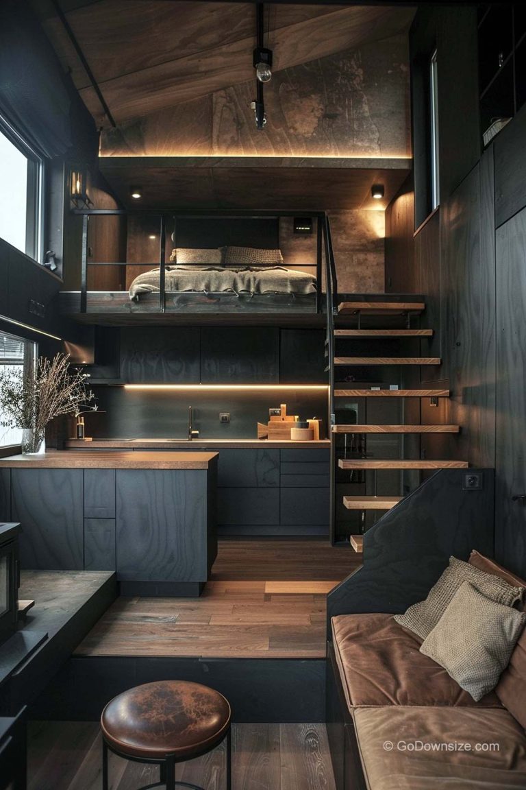 19 Tiny Houses With Stairs That REALLY Work | GoDownsize