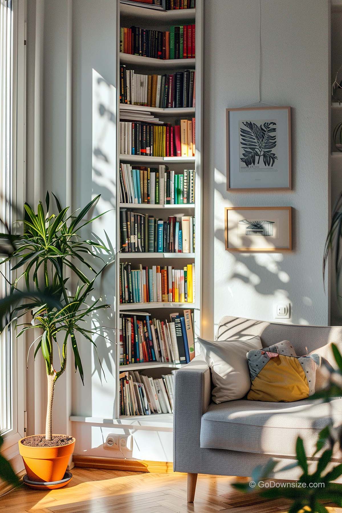 vertical bookshelves