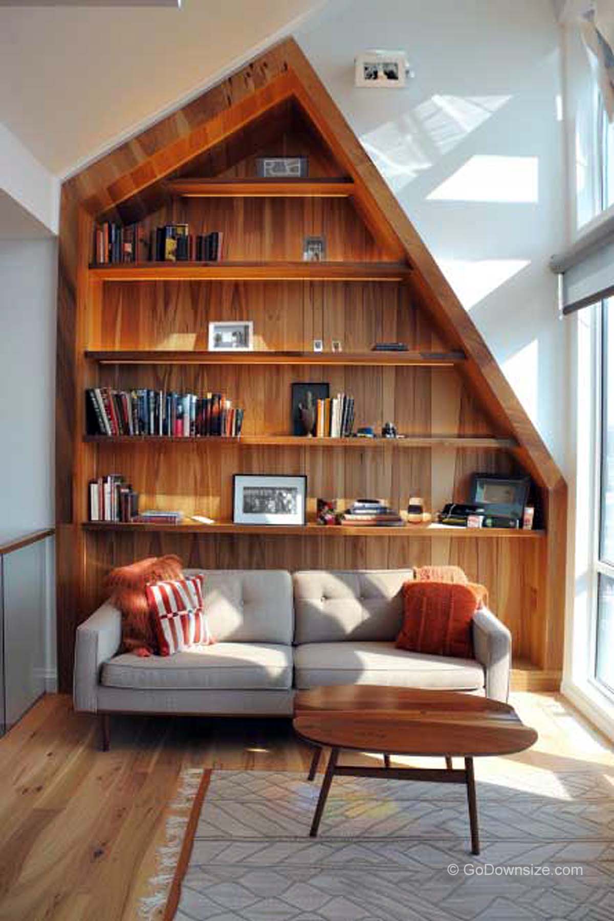 geometric bookshelves