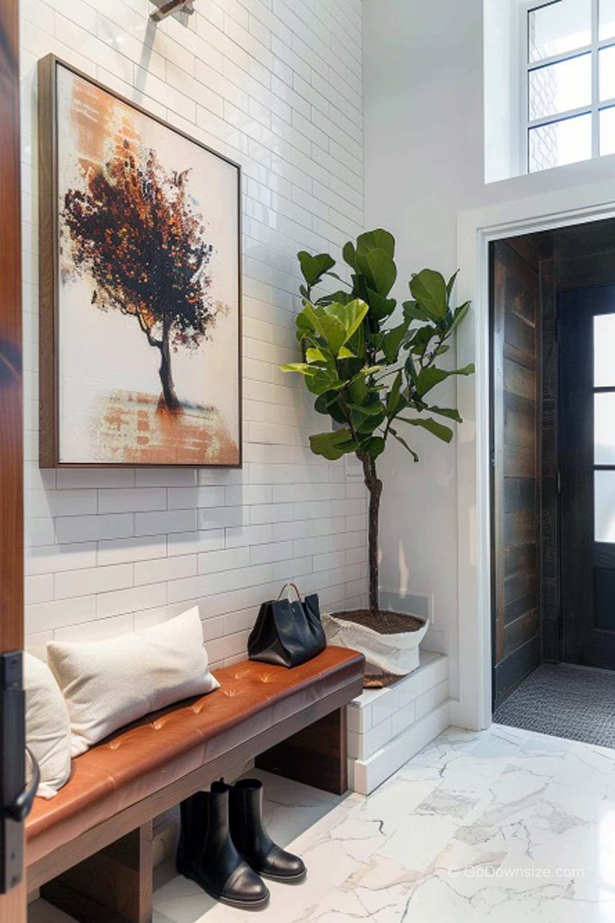 white wall and floor