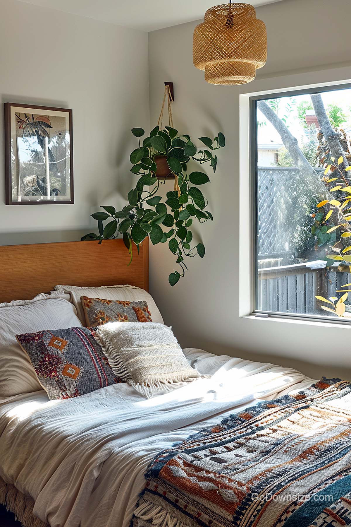 hanging plants on wall