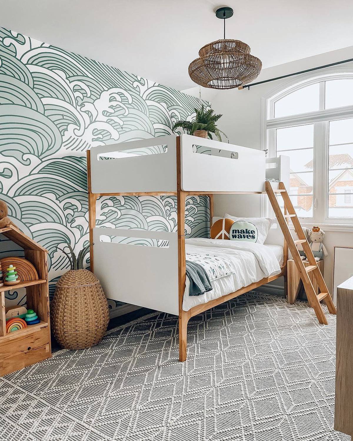 kids room with hanging plant