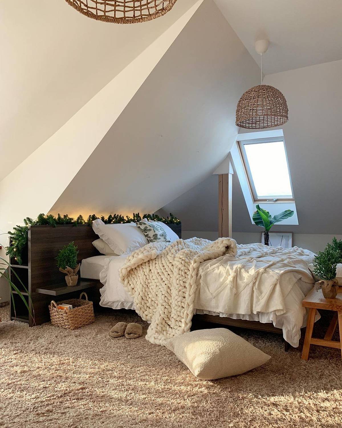 plants on headboard