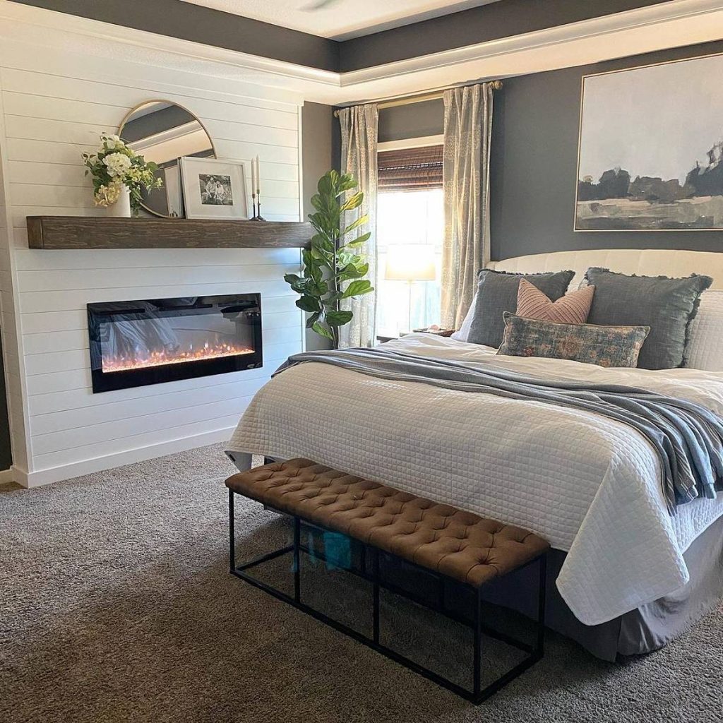 19 Bedrooms With Electric Fireplaces That Look Great | GoDownsize