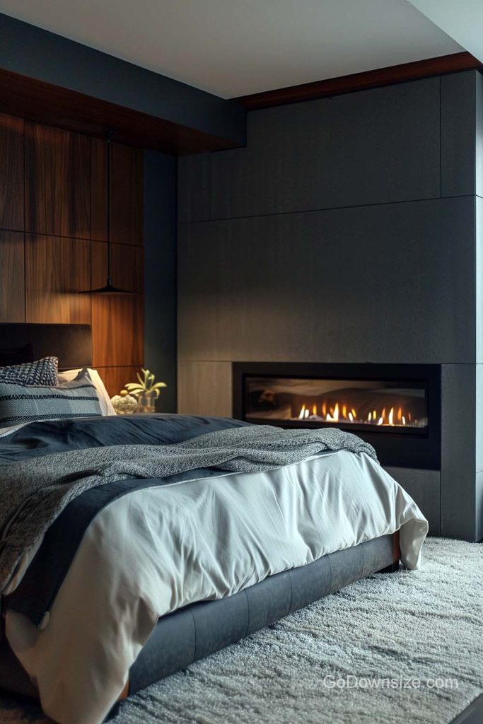 19 Bedrooms With Electric Fireplaces That Look Great | GoDownsize