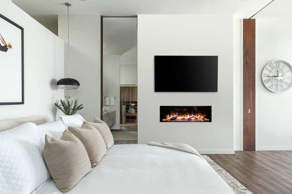 19 Bedrooms With Electric Fireplaces That Look Great | GoDownsize