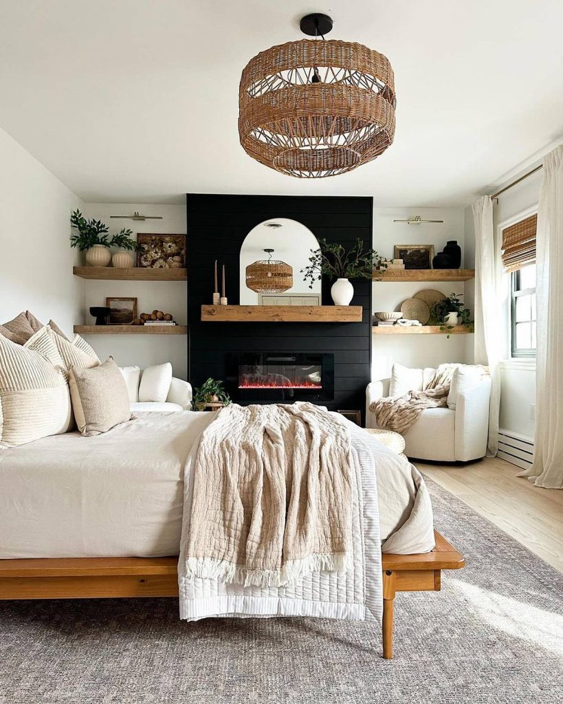 19 Bedrooms With Electric Fireplaces That Look Great | GoDownsize