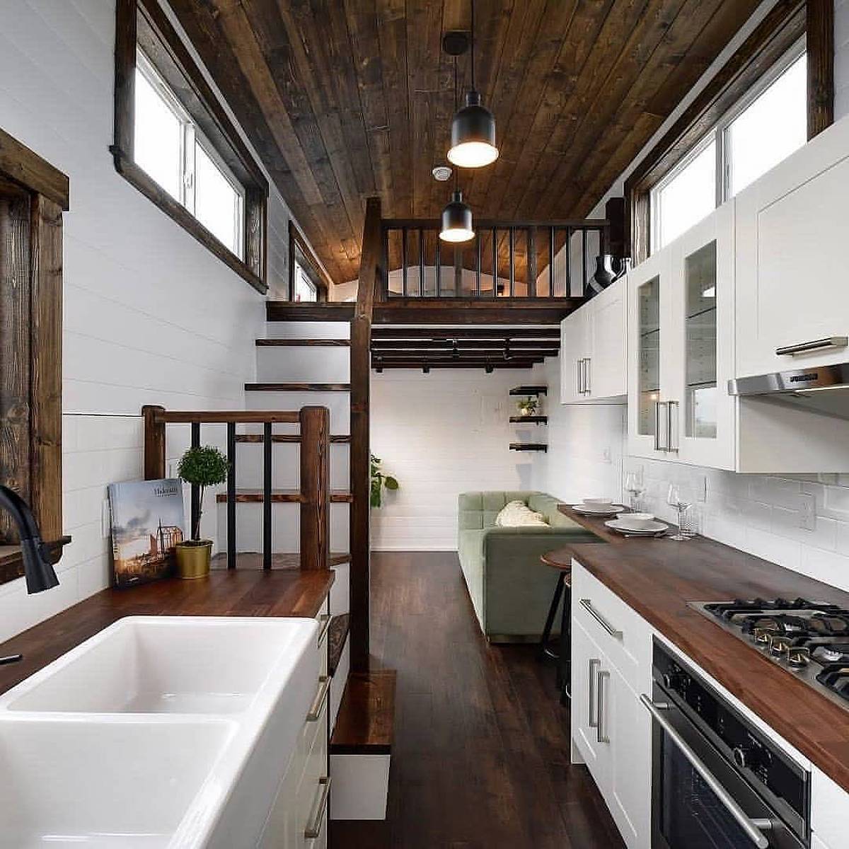 White And Wood Tiny House